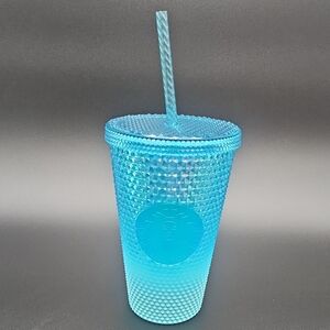 Starbucks Blue Textured Tumbler with Straw